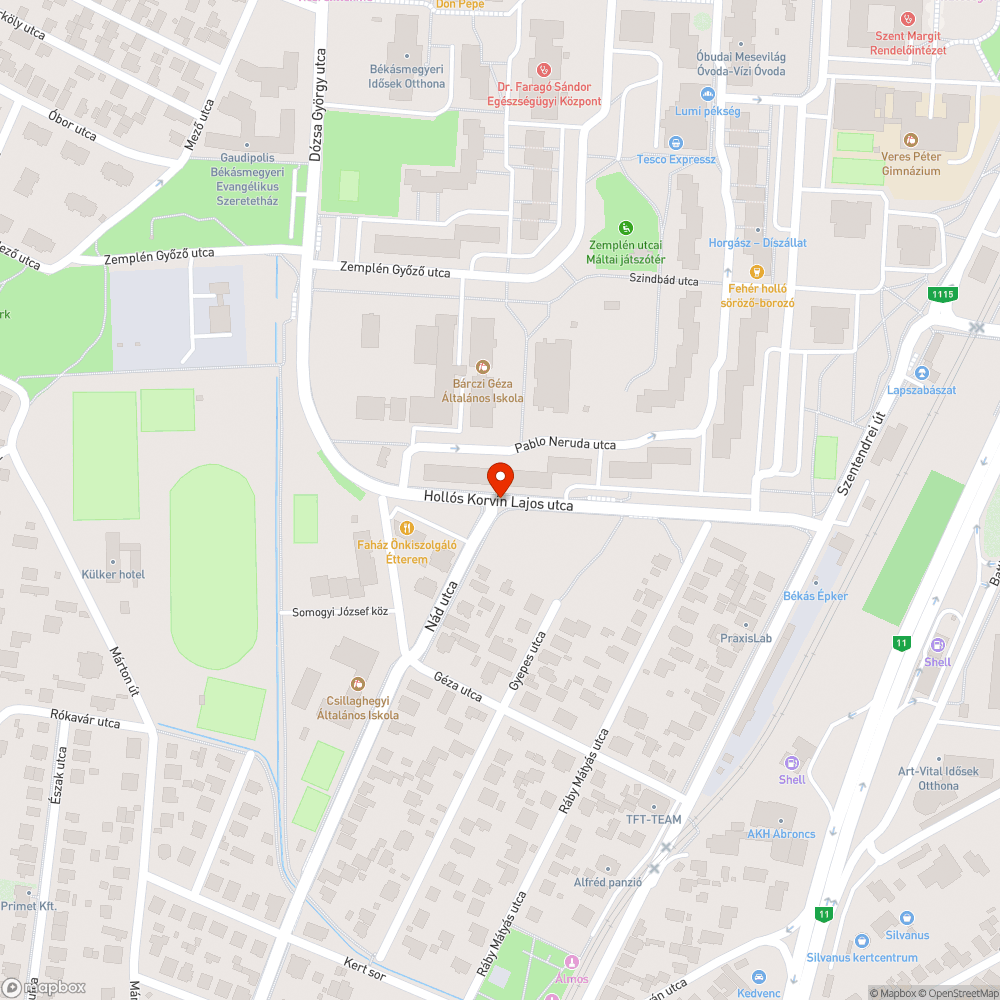 Elhagyott autók bejelentés helye