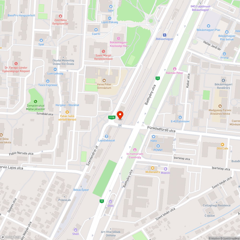 Kiégett lámpa a HÉV átjárónál bejelentés helye