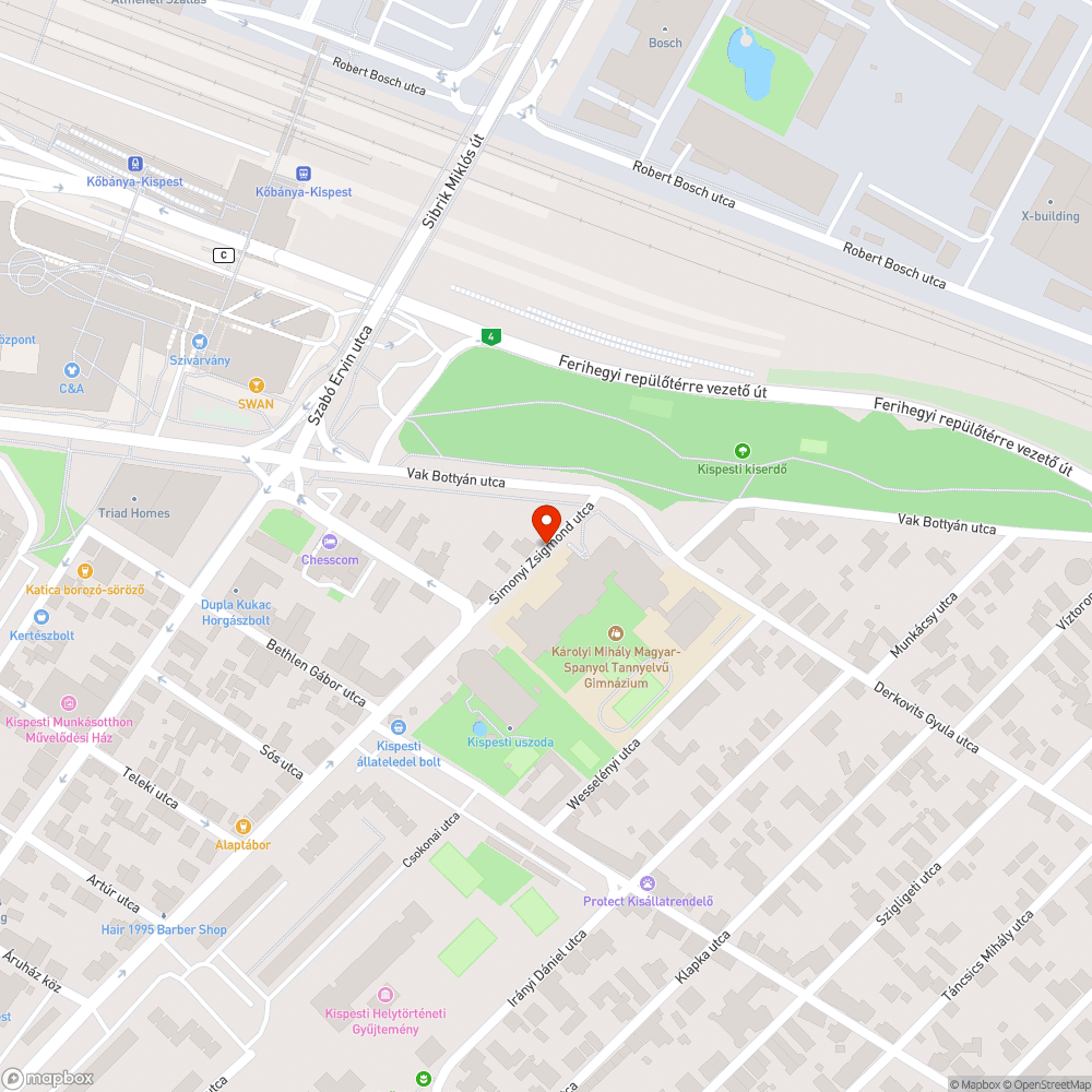 Sötétségbe borult a Károlyi Mihály Gimnázium bejelentés helye