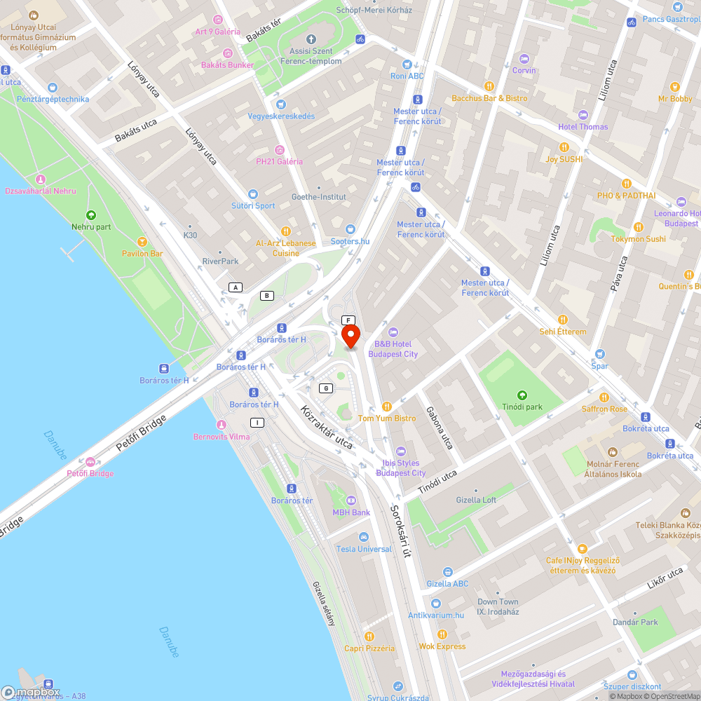 Matricák Boráros tér aluljáró lejáró - Angyal u/ motorszalon bejelentés helye