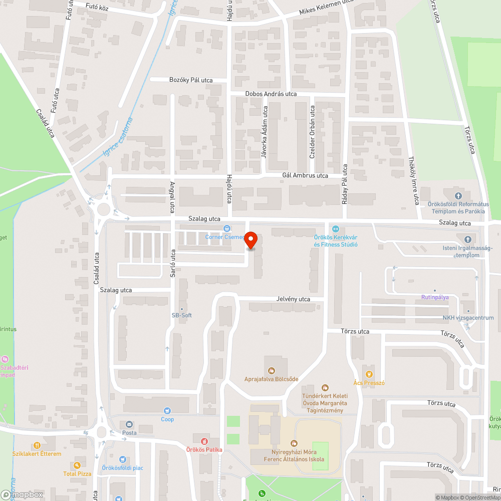 Rossz izzó bejelentés helye