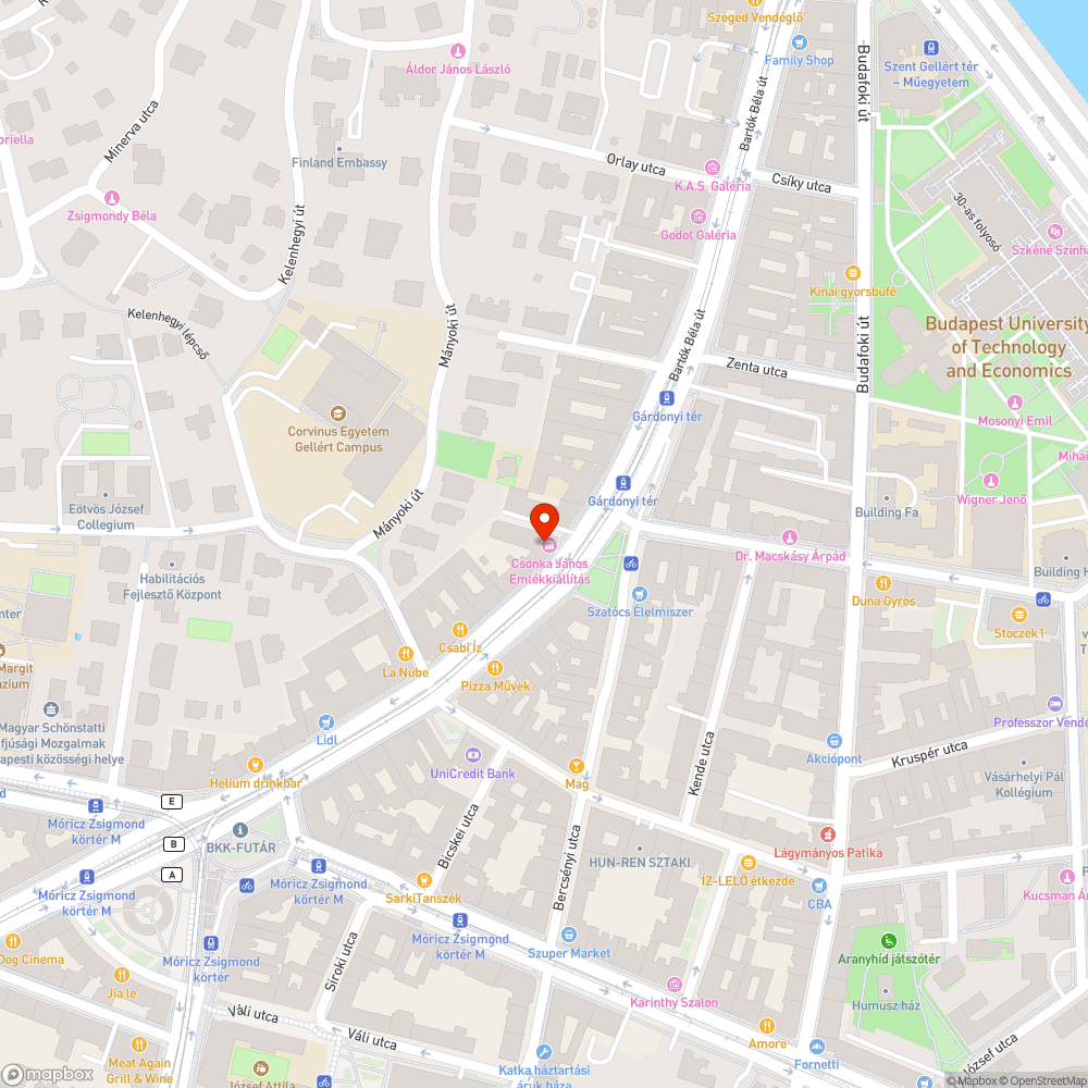 Félredobott kőkocka. bejelentés helye