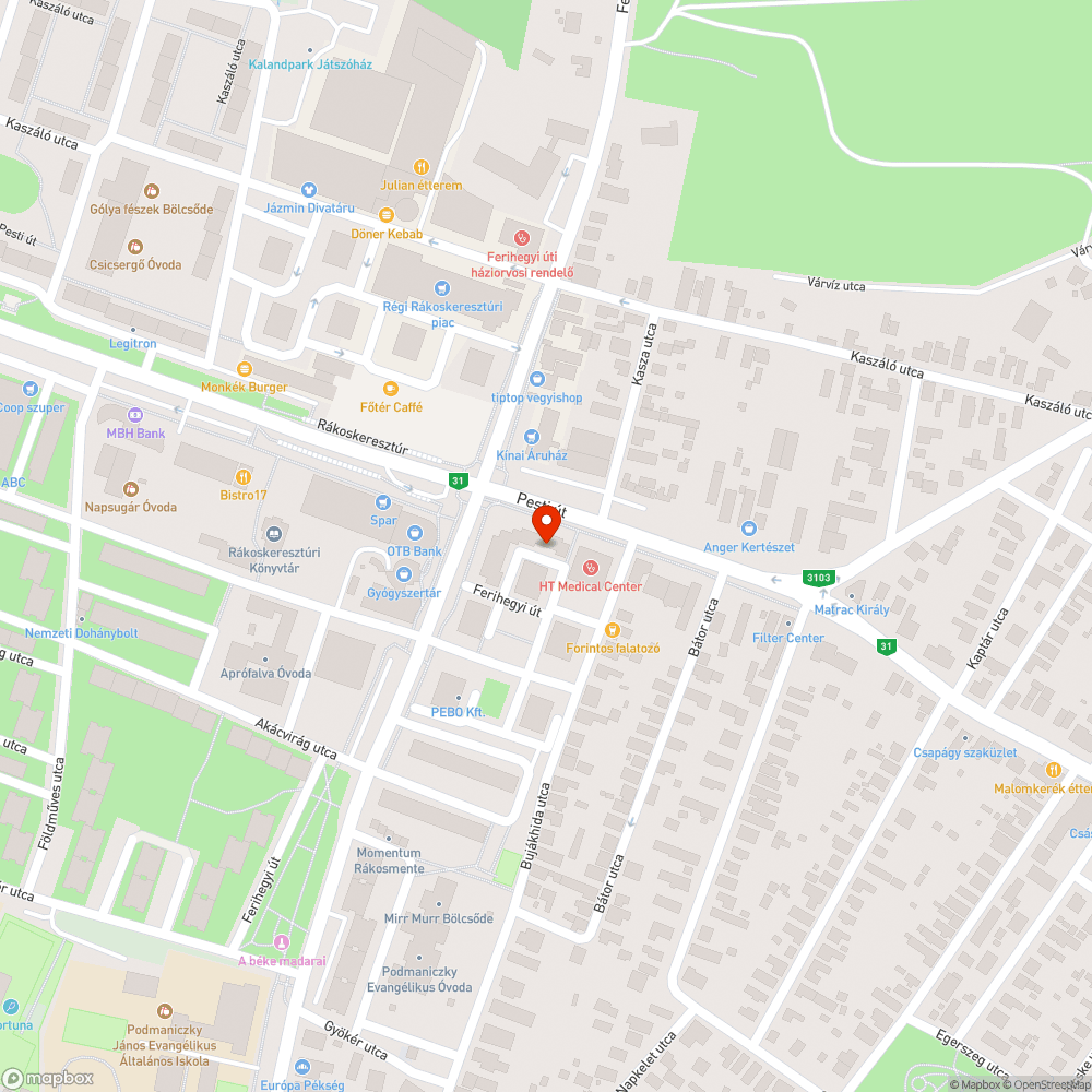 Kátyús, gödrös parkoló bejelentés helye