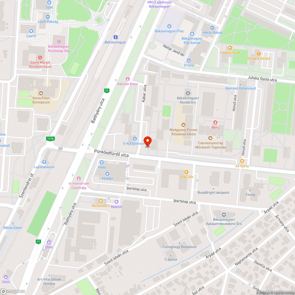 Beszakadt járda bejelentés helye