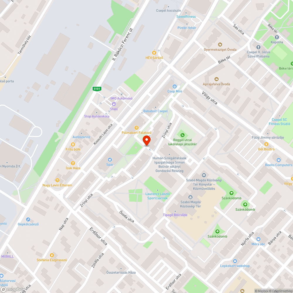 Kátyú bejelentés helye