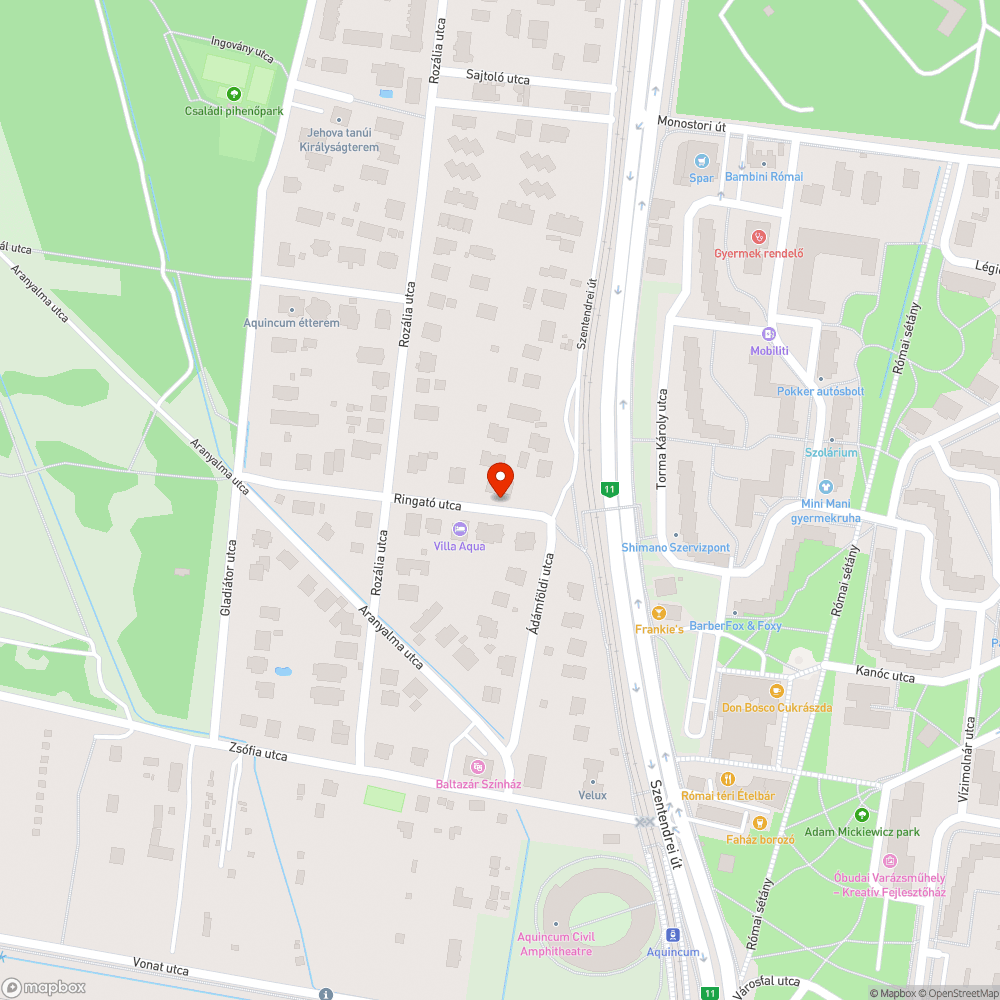 Kátyú az úton bejelentés helye