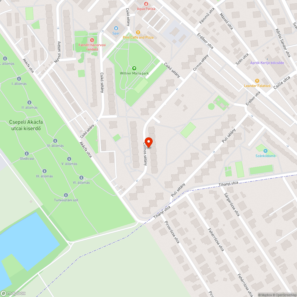 Sérült/hiányzó csapszekrények bejelentés helye