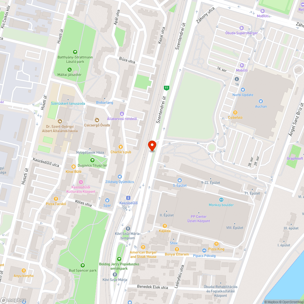 MHU848 bejelentés helye