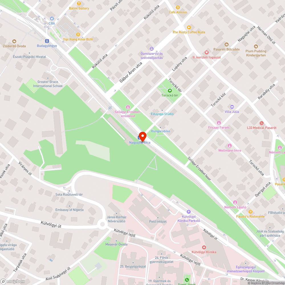 Problémás villamosvonal bejelentés helye