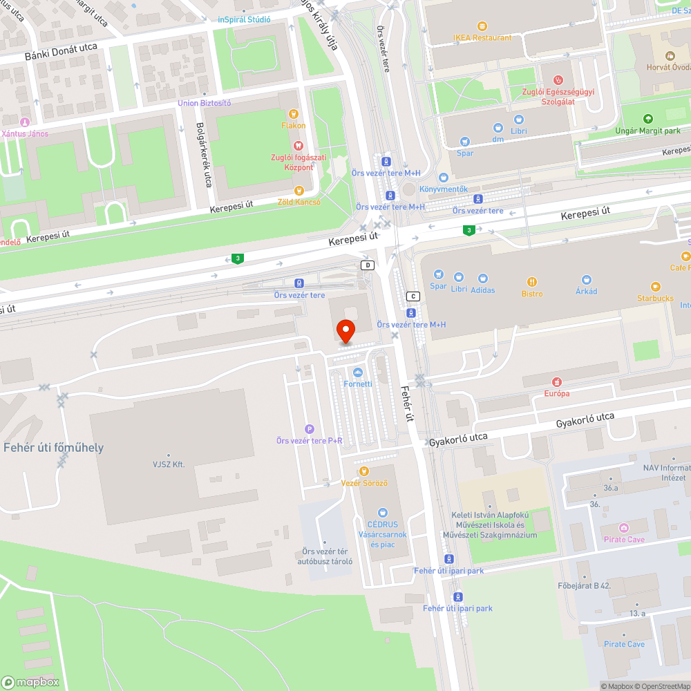 Kijelző az Örsön bejelentés helye