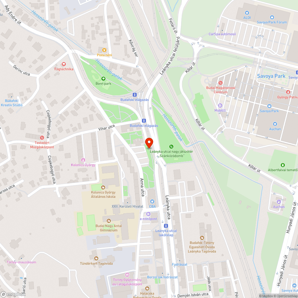 Sérült fa bejelentés helye