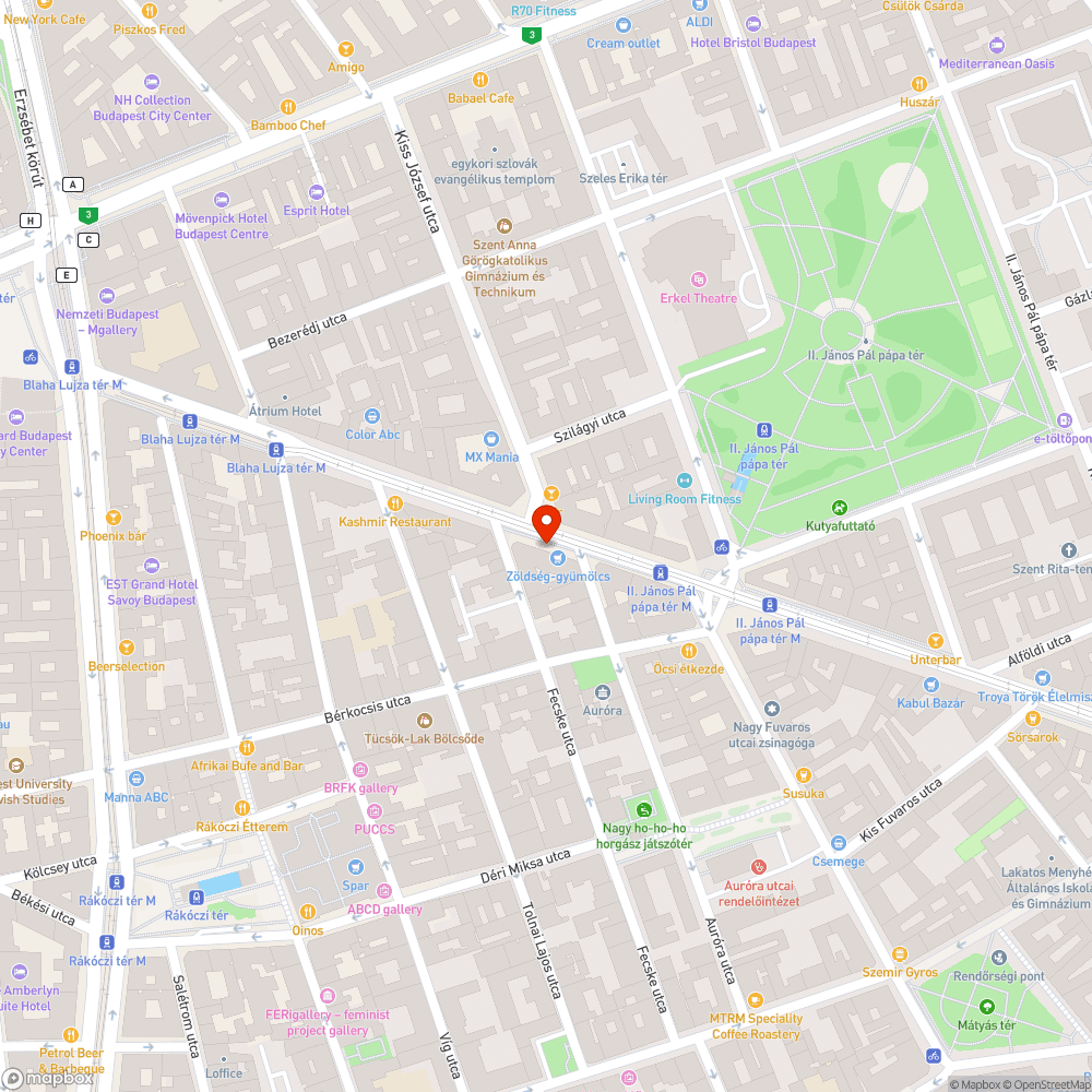 Törött, graffitis trafószekrény bejelentés helye