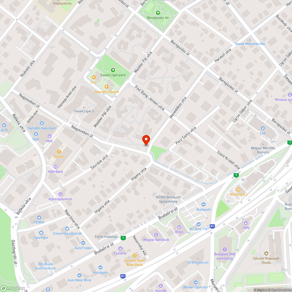 Nagyszeben út 5. járda bejelentés helye