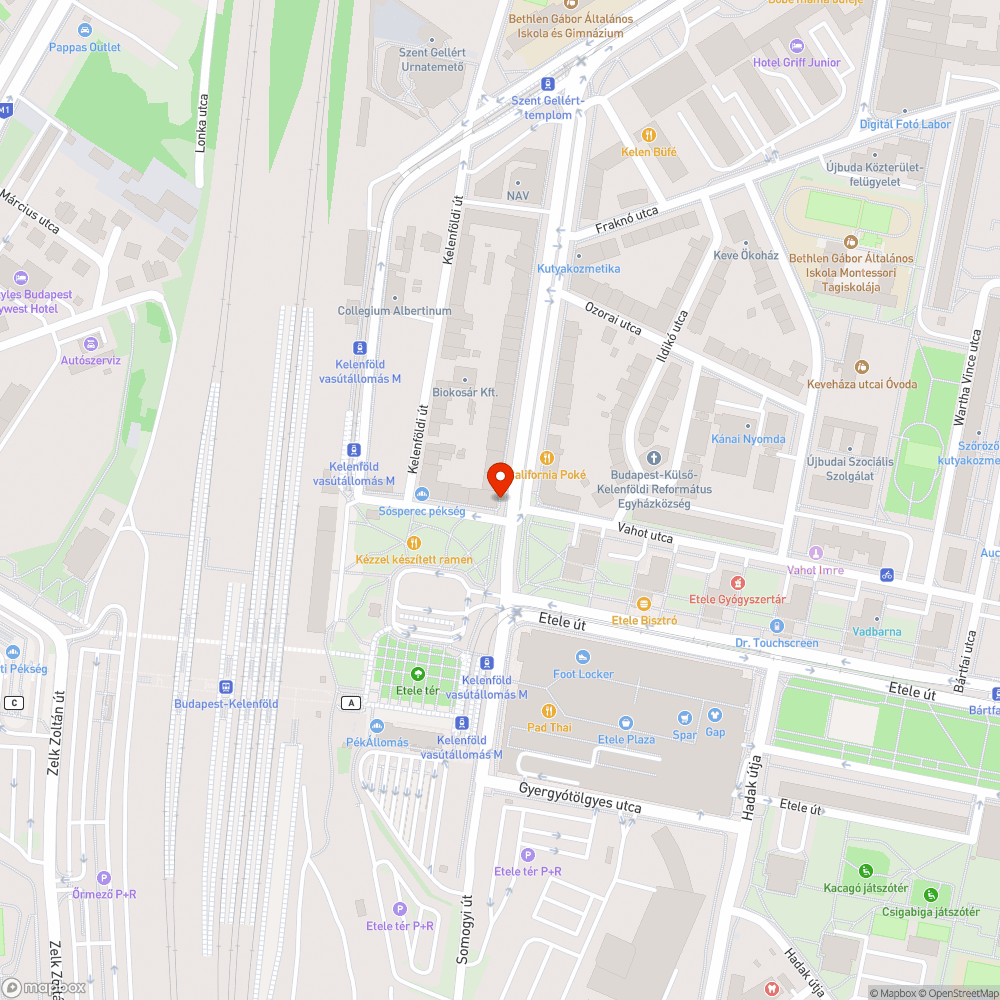 Etele tér 3. szemét bejelentés helye