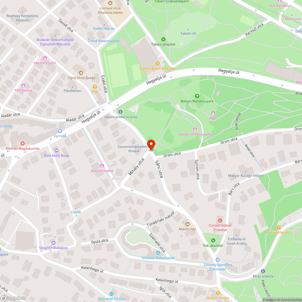 Jó lenne egy zebra a Mihály utca és a park közé bejelentés helye