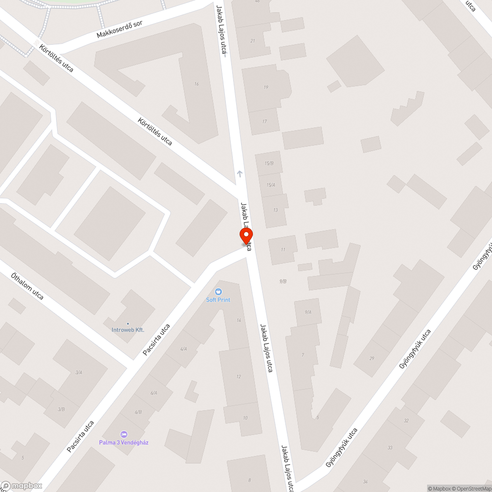 Kátyú az úton bejelentés helye