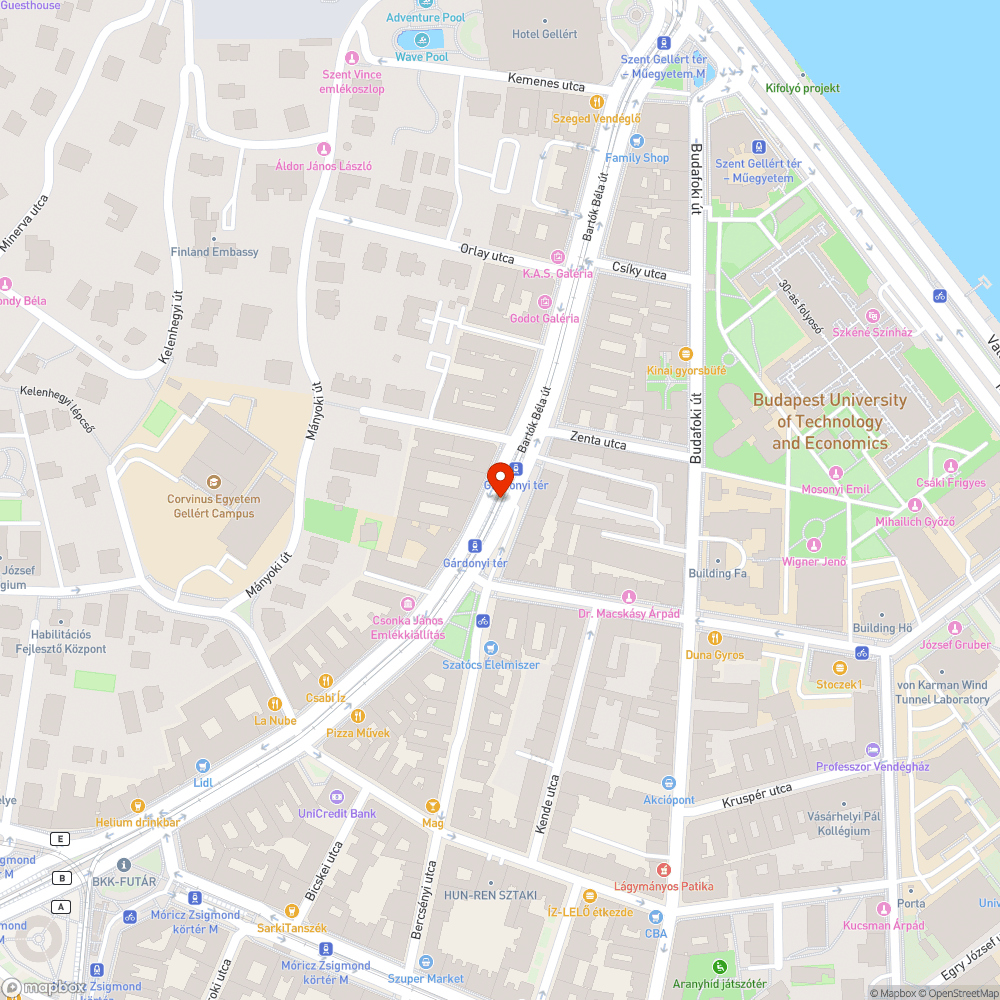 Koszos megálló bejelentés helye