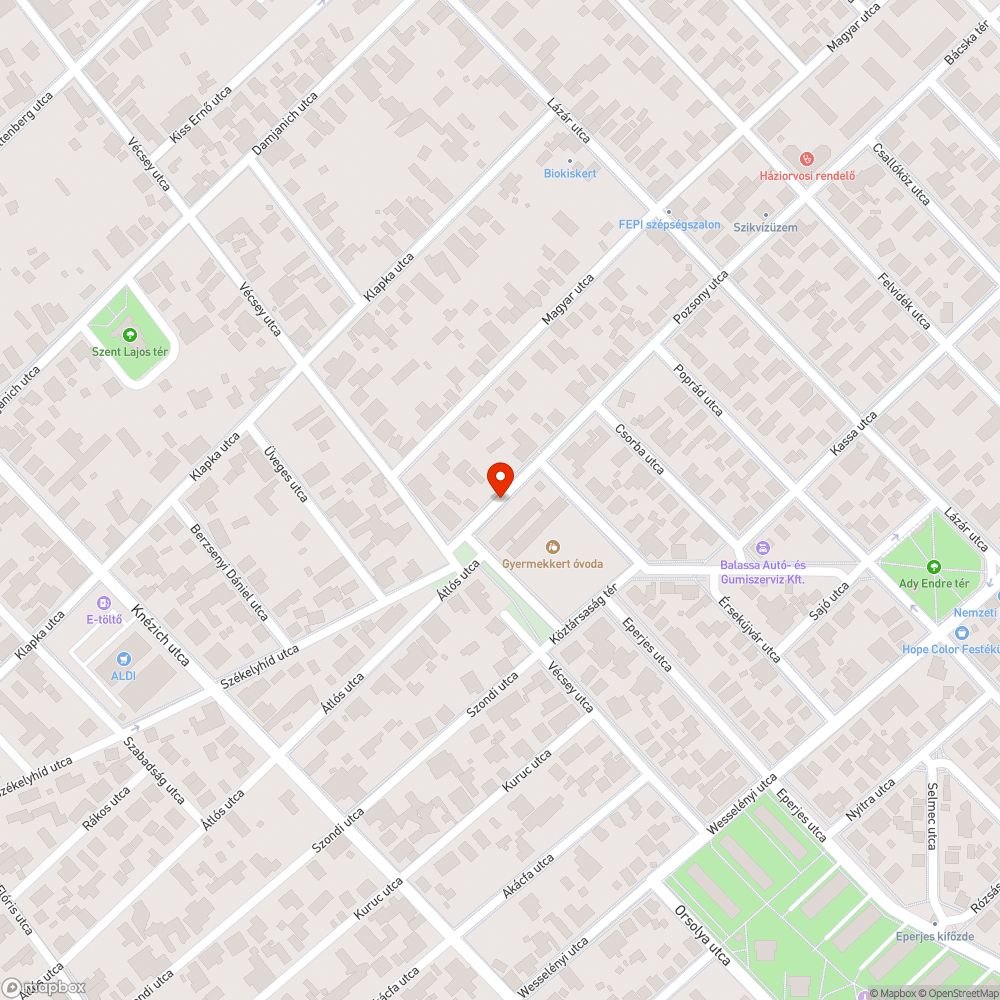 Hibás járda bejelentés helye