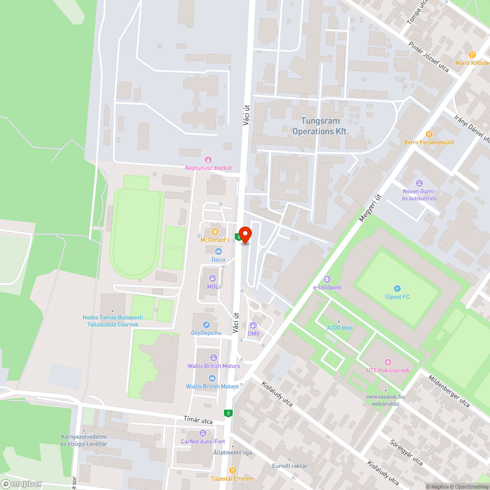 Kátyú bejelentés helye