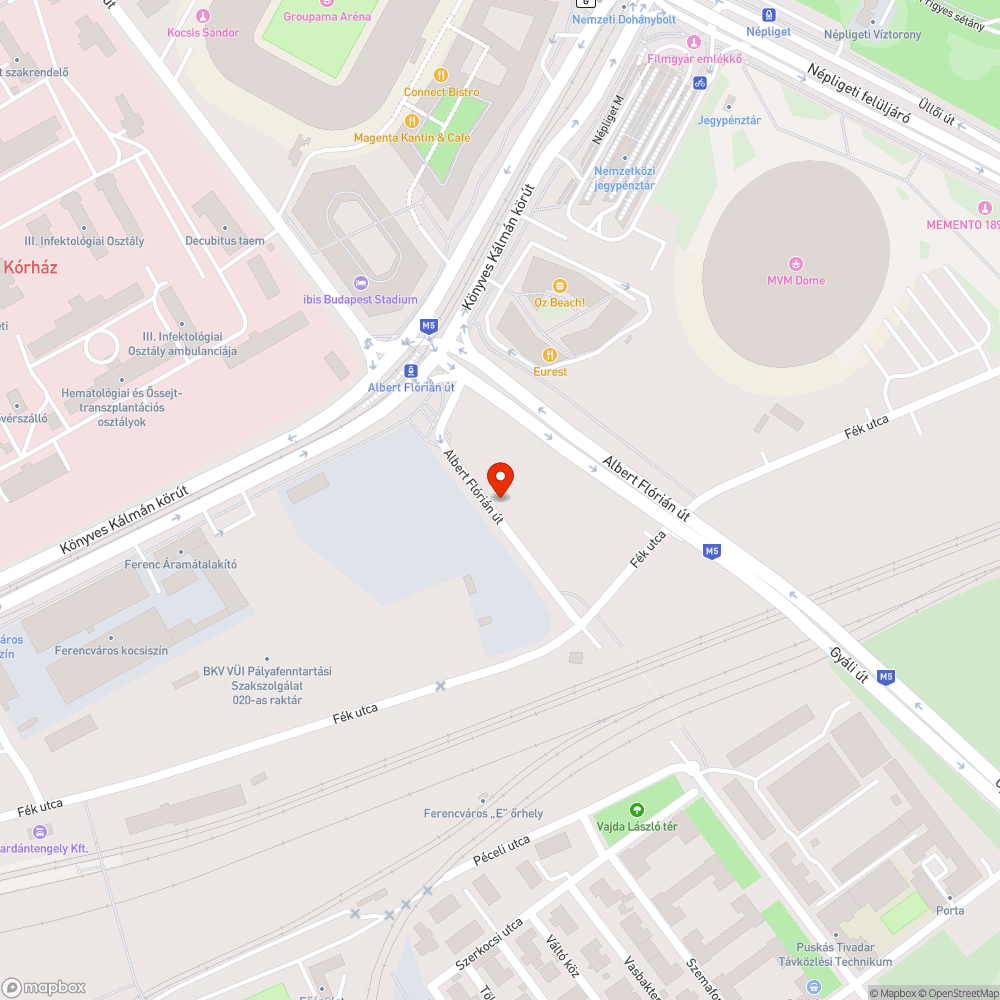 Rendszersen megjelenő ételhulladék az Albert Flórián út déli szakaszán. bejelentés helye