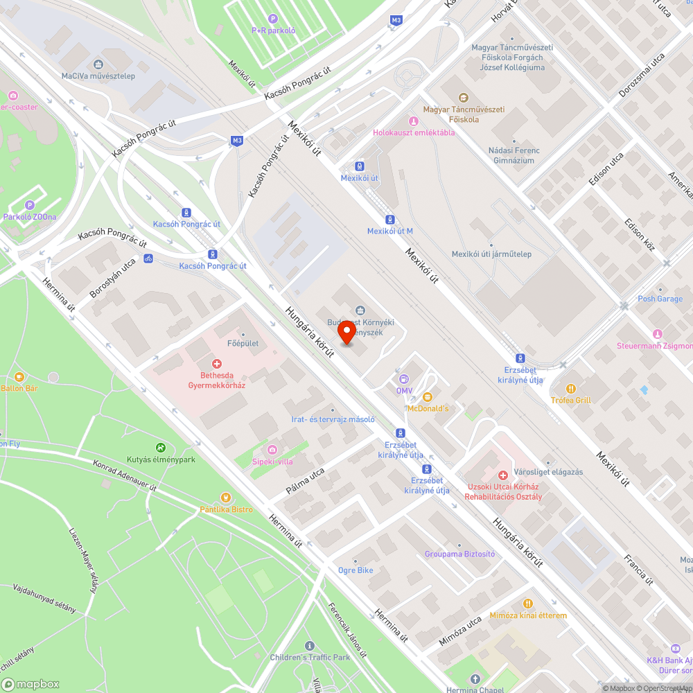 Még egy P bejelentés helye