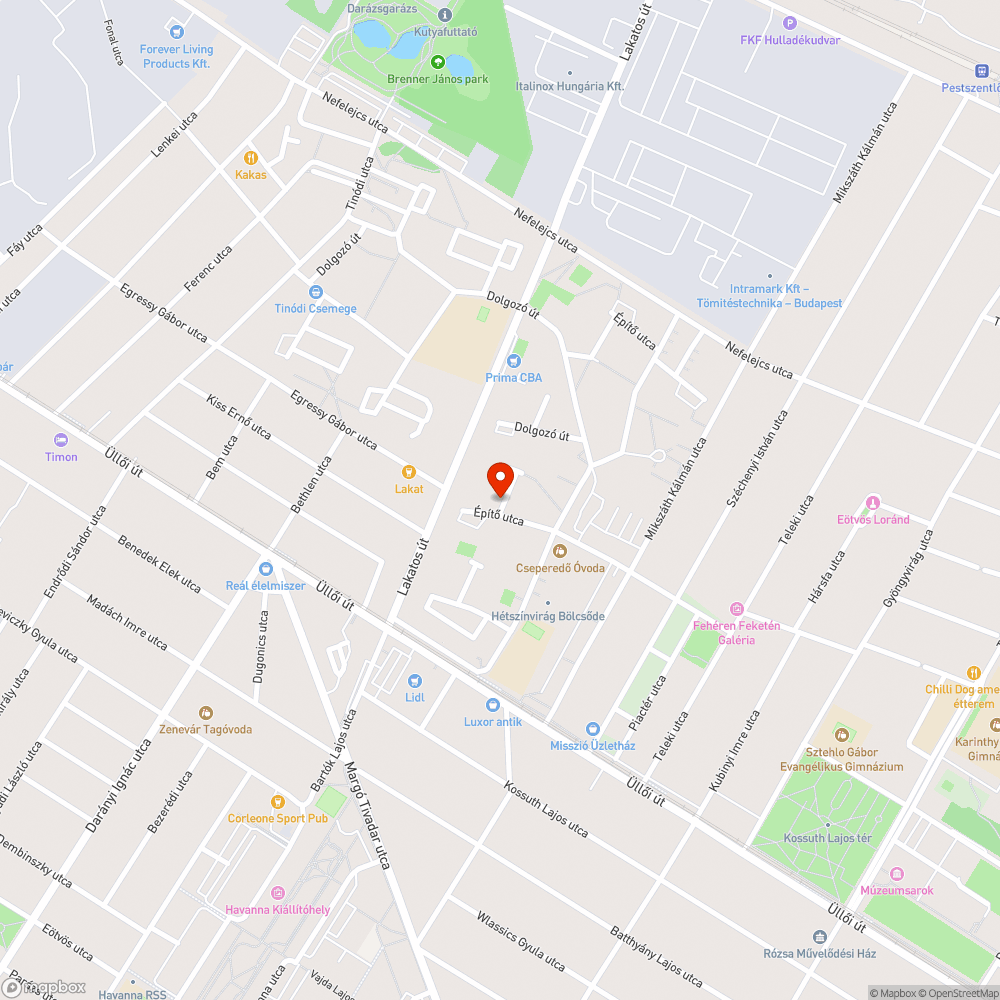 Út megsüllyedt bejelentés helye