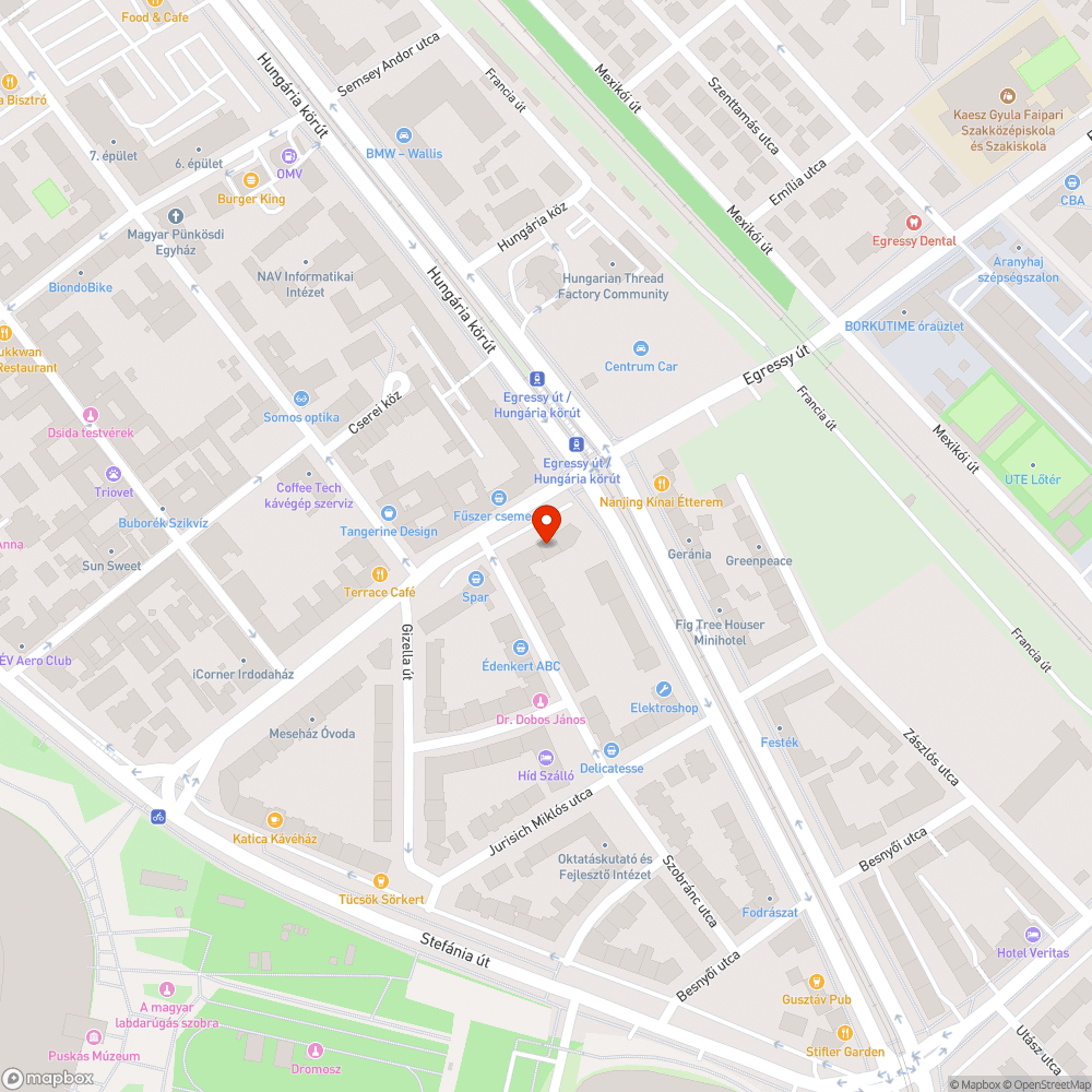 Elhagyott autó bejelentés helye