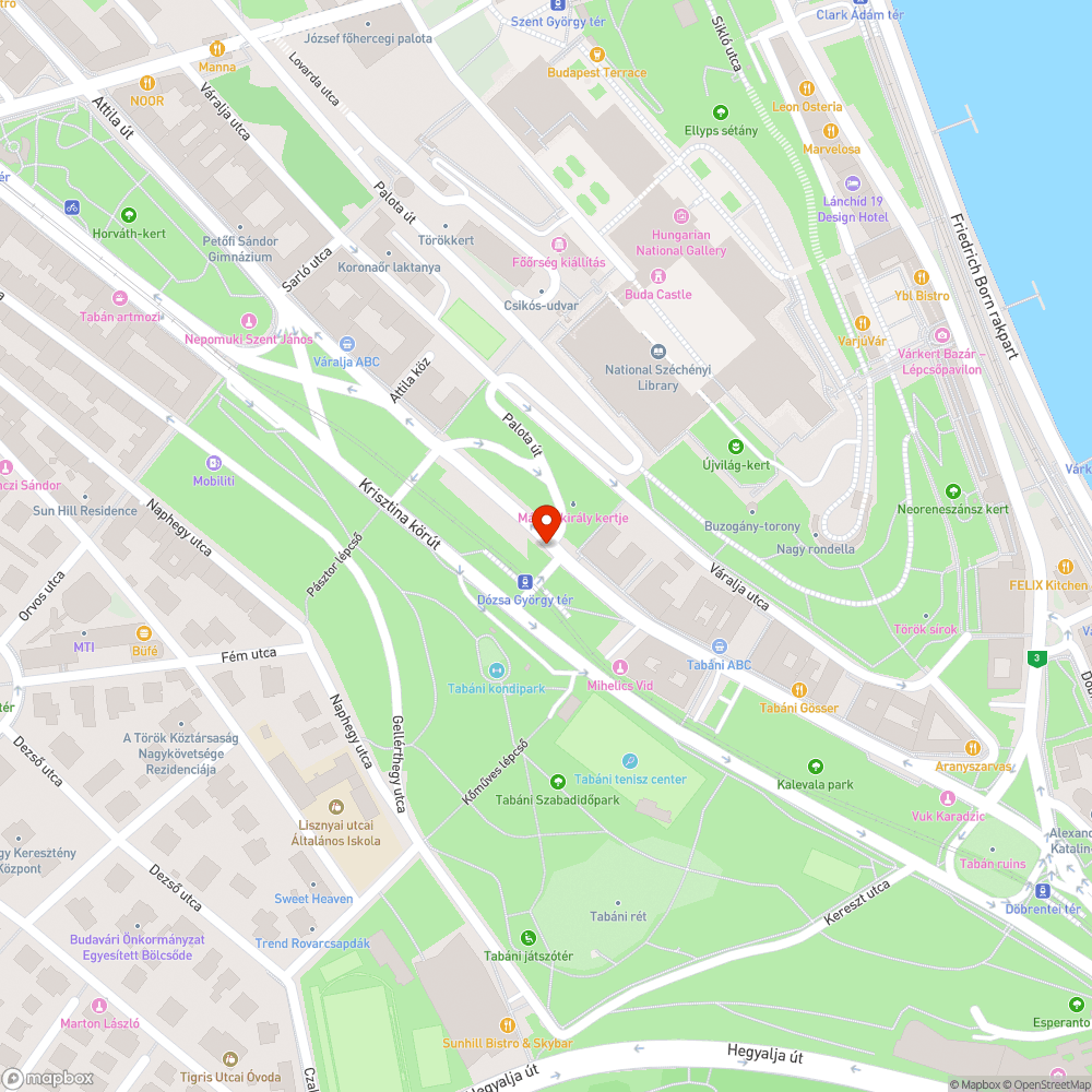 Szemét a Vár alatt bejelentés helye