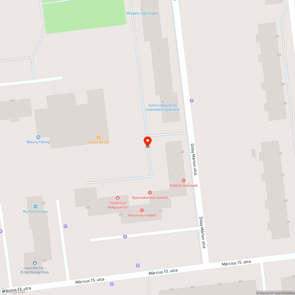 Nem ég két közterületi lámpa bejelentés helye