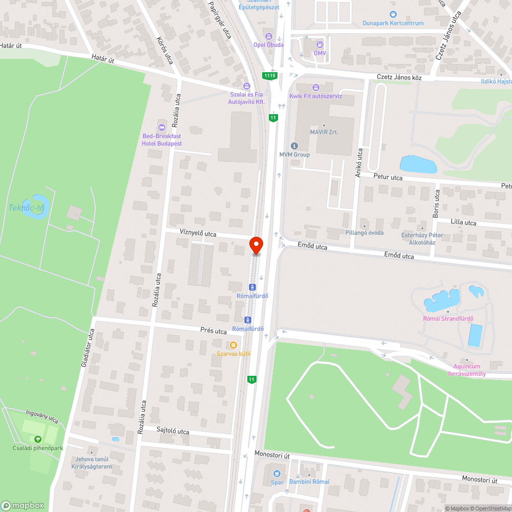 A víz áll a peronon bejelentés helye