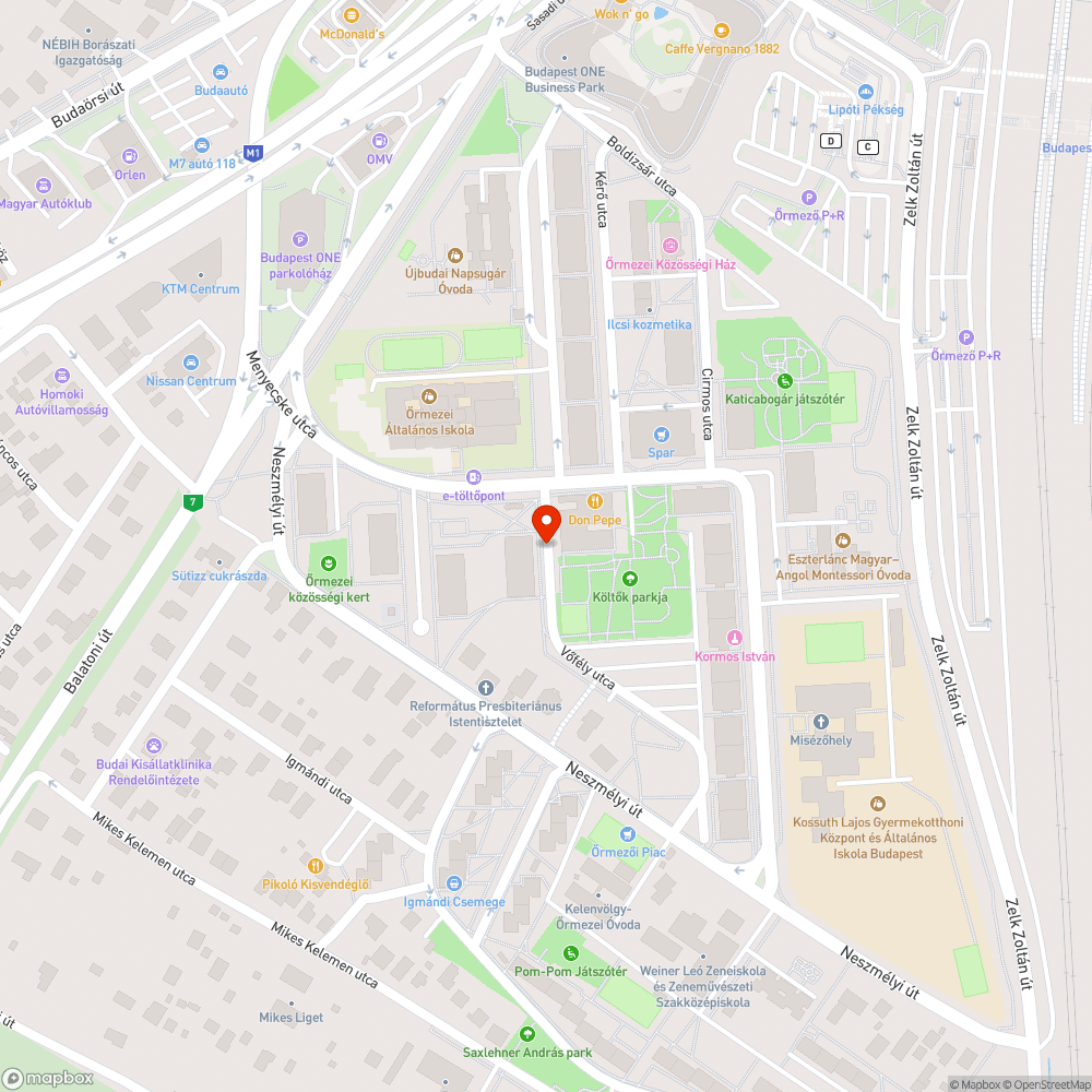 Elhagyott autó bejelentés helye