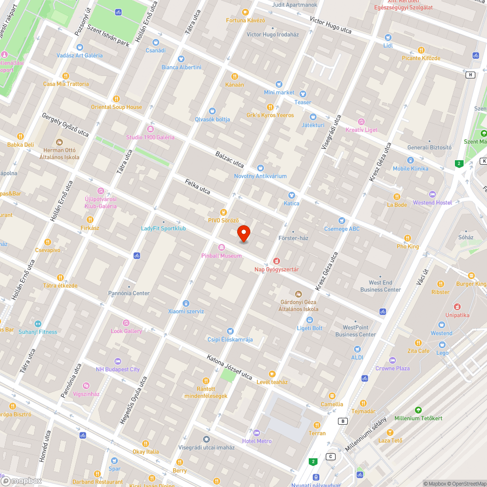 Parkoló bejelentés helye