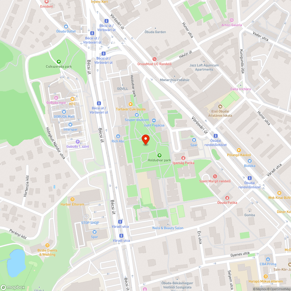 Holdudvar bejelentés helye