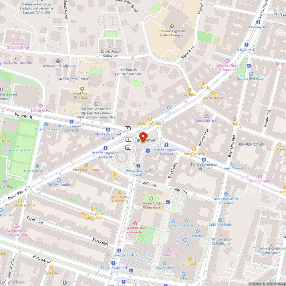 Graffitis aluljáró bejelentés helye