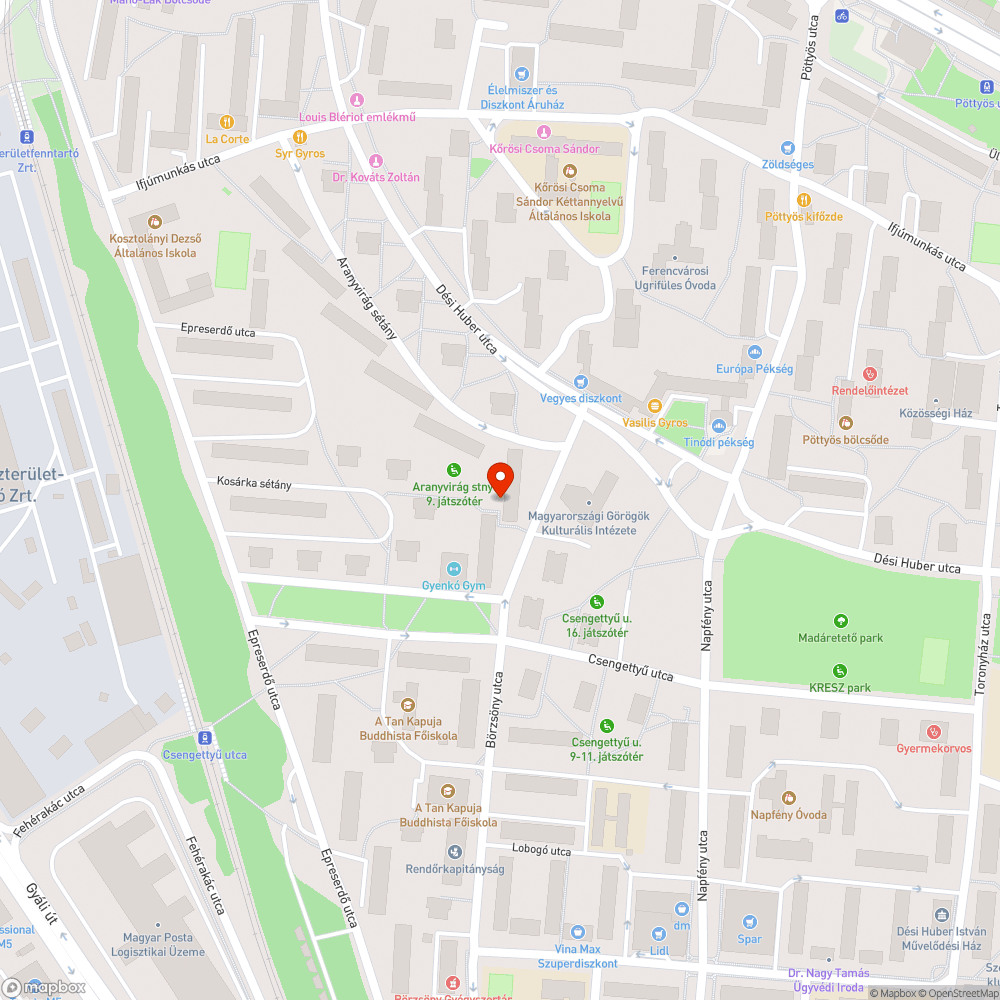 Hulló vakolat bejelentés helye