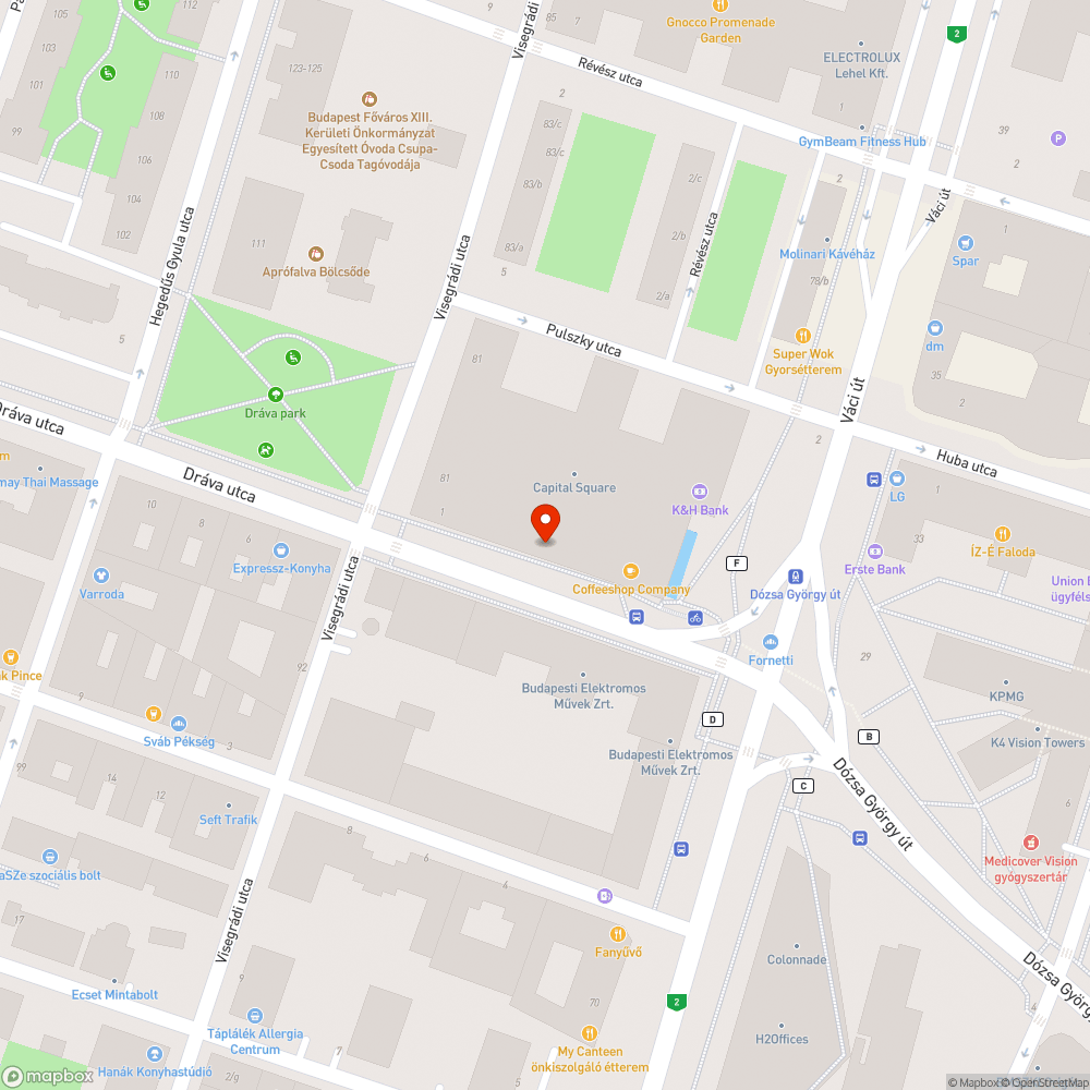 Megsüllyedt útburkolat bejelentés helye