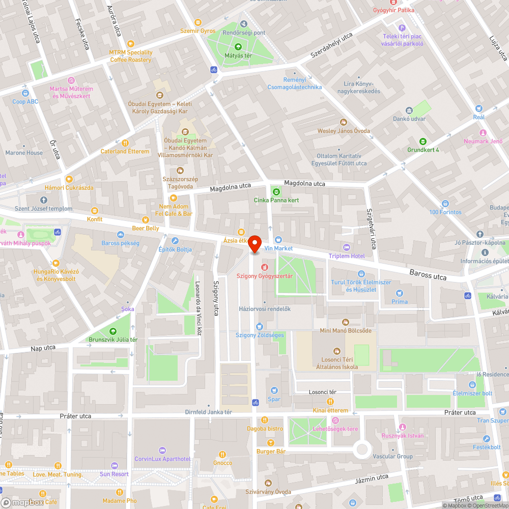 Tábla nélküli oszlop bejelentés helye