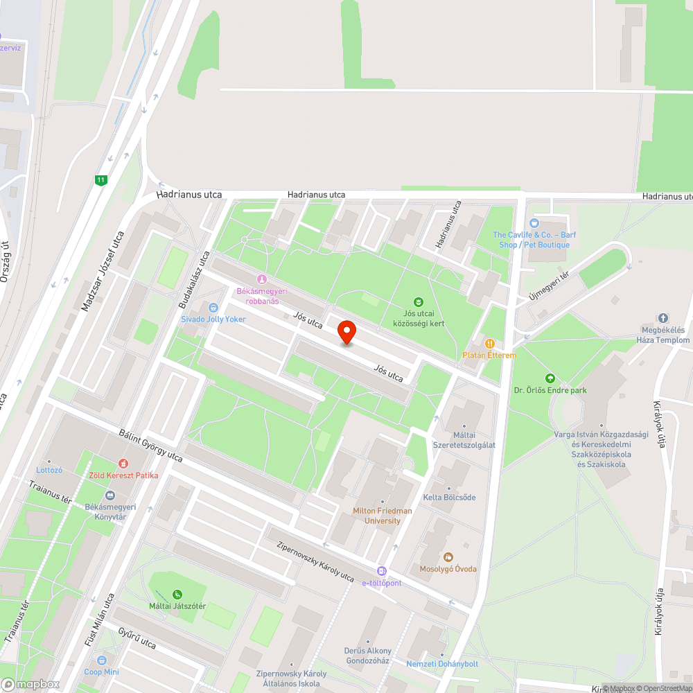 Kátyúzás után otthagyott betontörmelék bejelentés helye