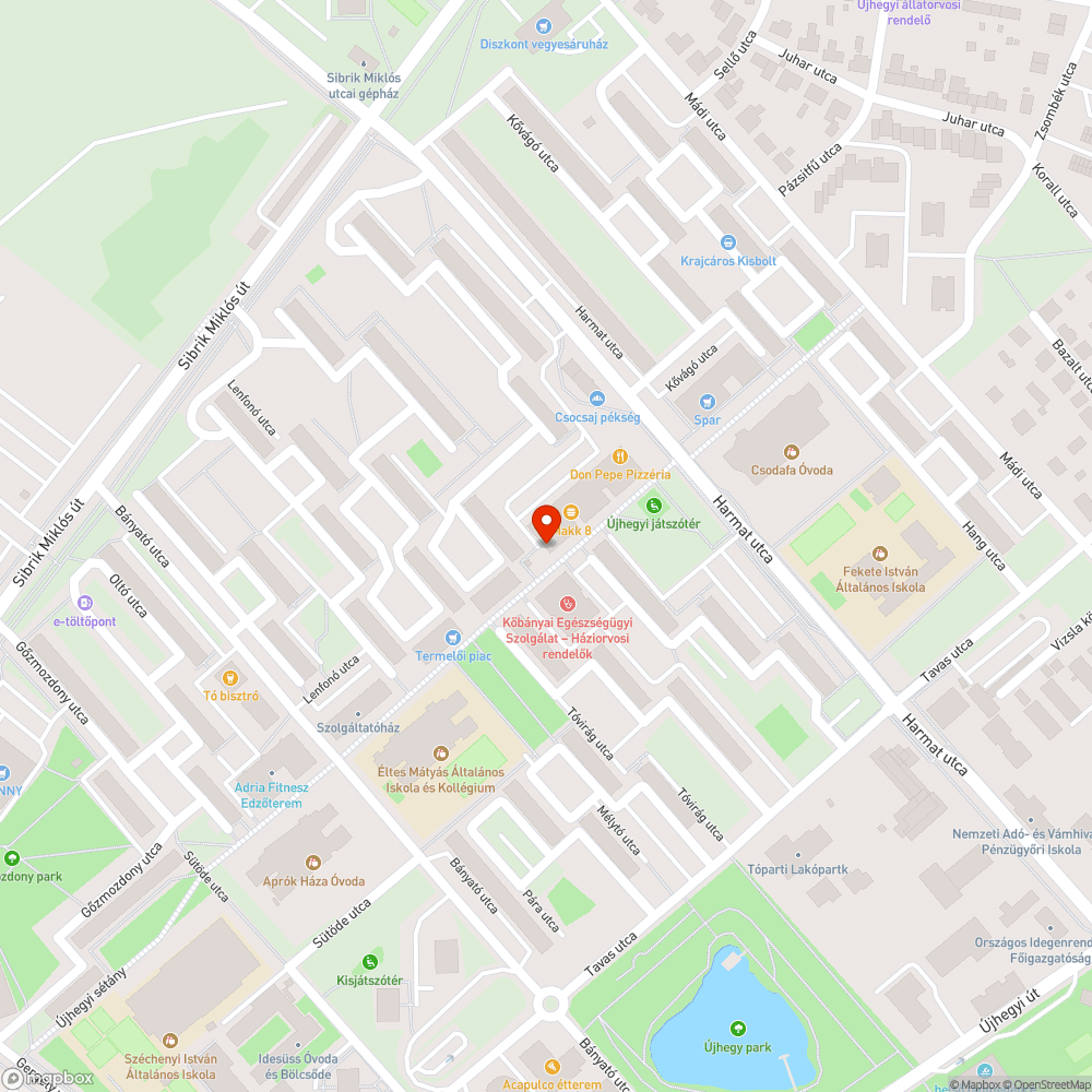 Oszlopok az Újhegyi sétányon bejelentés helye