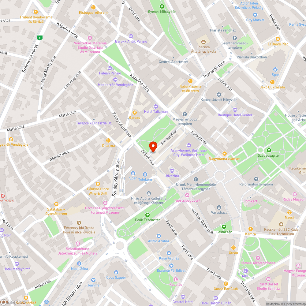 Hiányzó szemetes a Széchenyi téren bejelentés helye