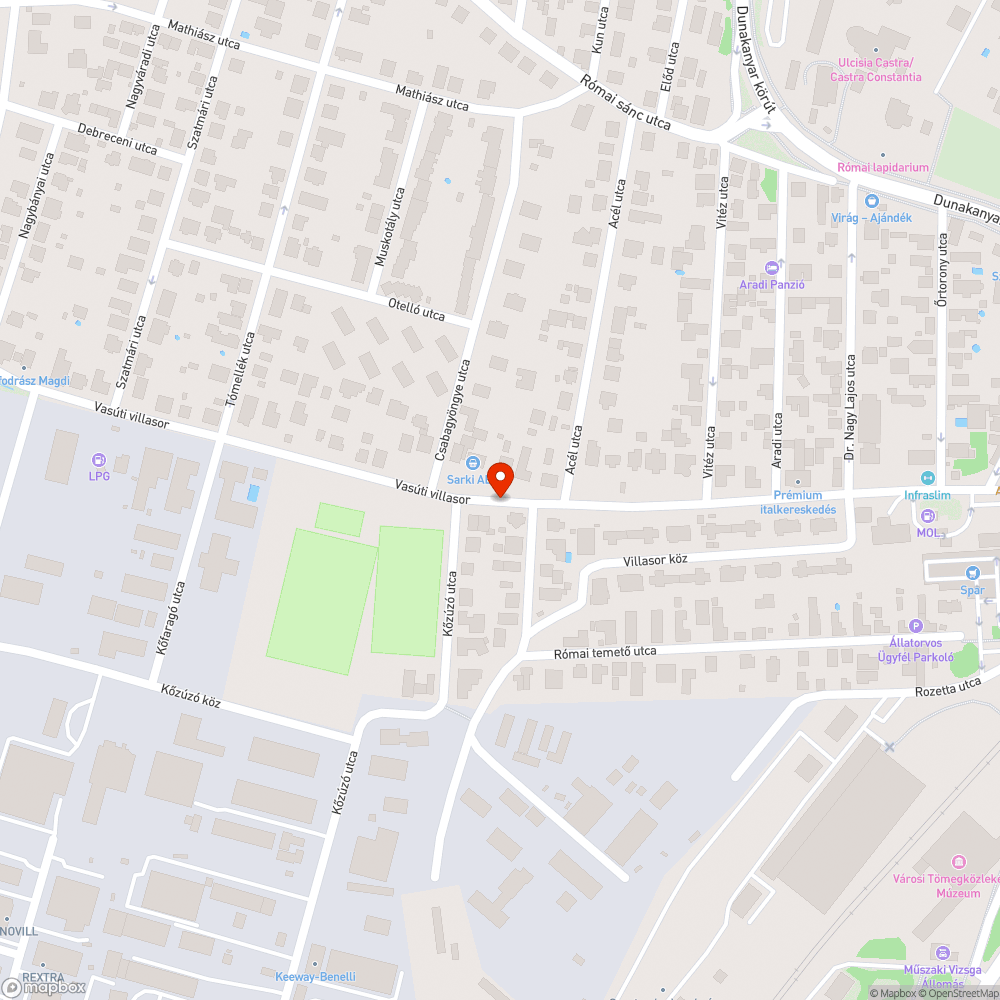 Besülyedt úttest kátyúval bejelentés helye