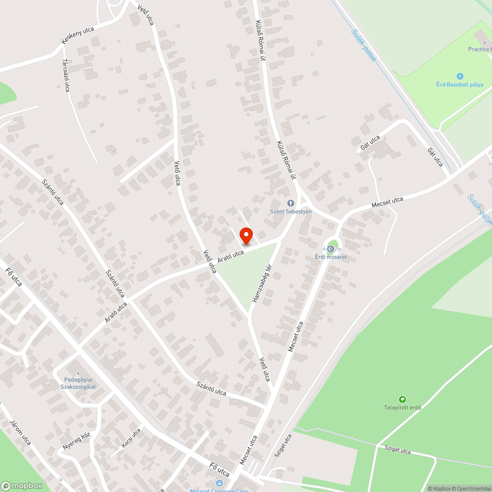 Felbontott járda bejelentés helye