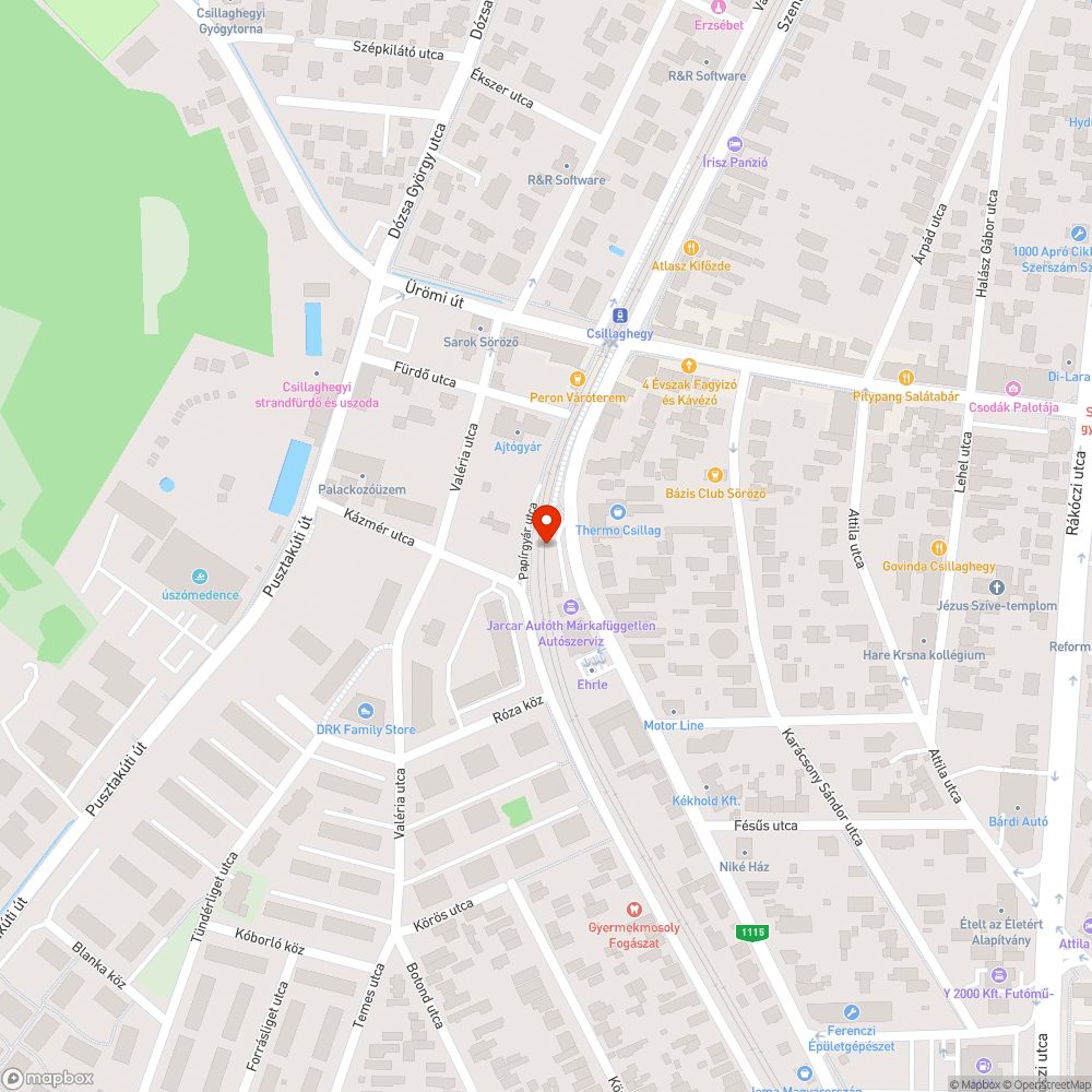 Leszakadt szemetes Csillaghegyen bejelentés helye