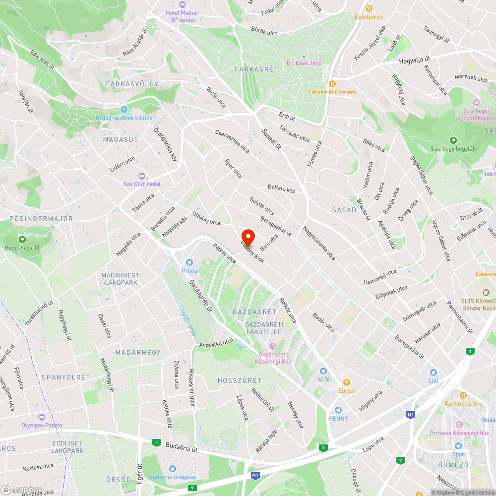 Kátyú az úttesten bejelentés helye