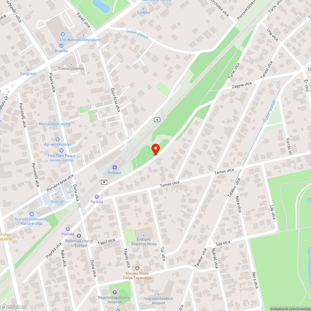 Érdliget megállóhelynél frissen lerakott hulladék bejelentés helye