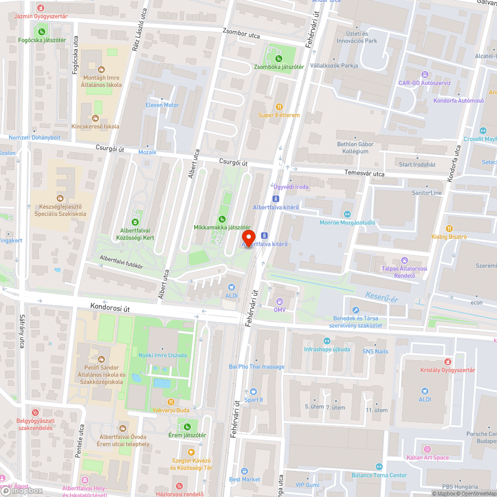 Víz alá kerülő út bejelentés helye