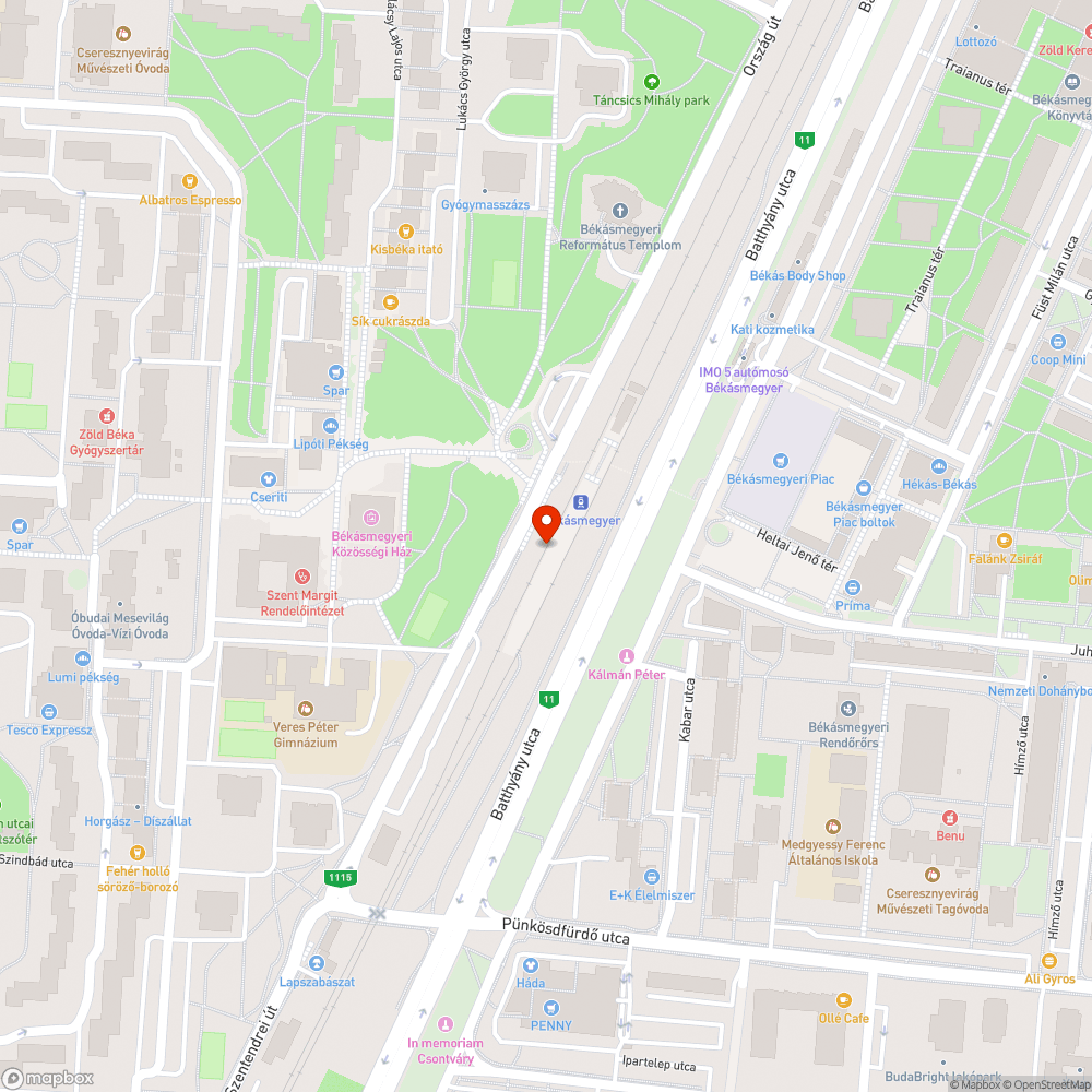 Javaslat a békásmegyeri hévmegállónál bejelentés helye