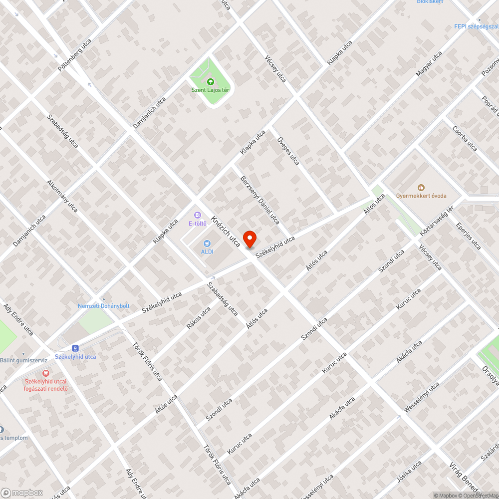 Botlásveszélyes járda bejelentés helye