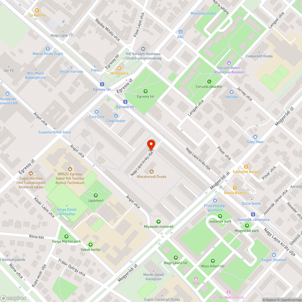 Elhagyott jármű bejelentés helye