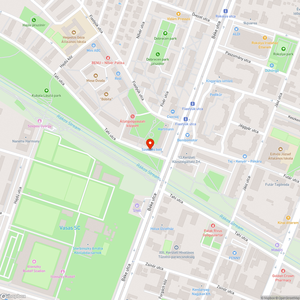 Megdőlt tábla bejelentés helye